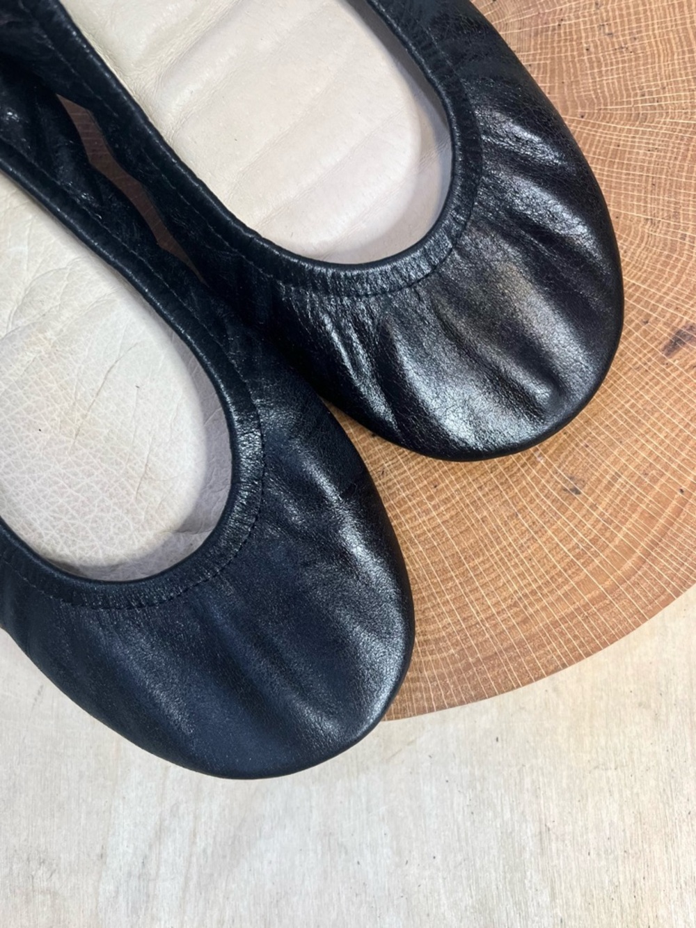 The Storehouse Flats Women's Black Leather Ballet Flats NEW - Picture 12 of 16